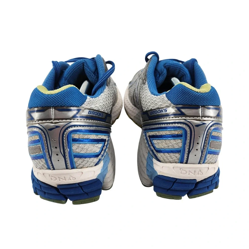 Brooks Adrenaline‎ GTS 15 Womens 10.5B Silver Blue Running Shoes Sneaker